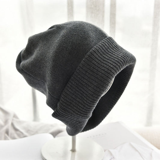 Simple Solid Color Knitted Hat: Classic Style and Warmth