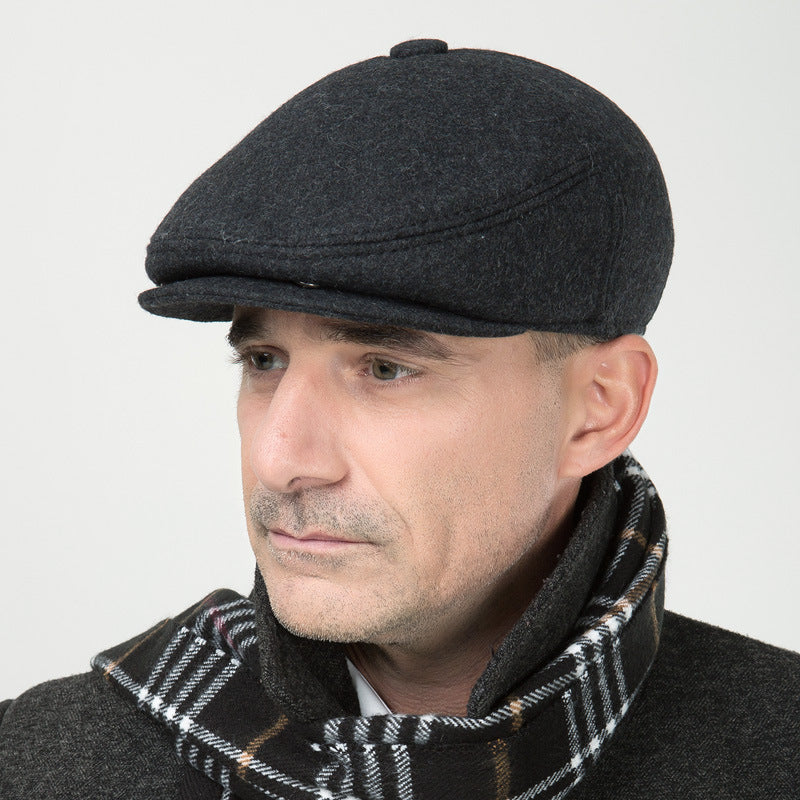 Middle-Aged Woolen Cap: Classic Comfort for Every Season