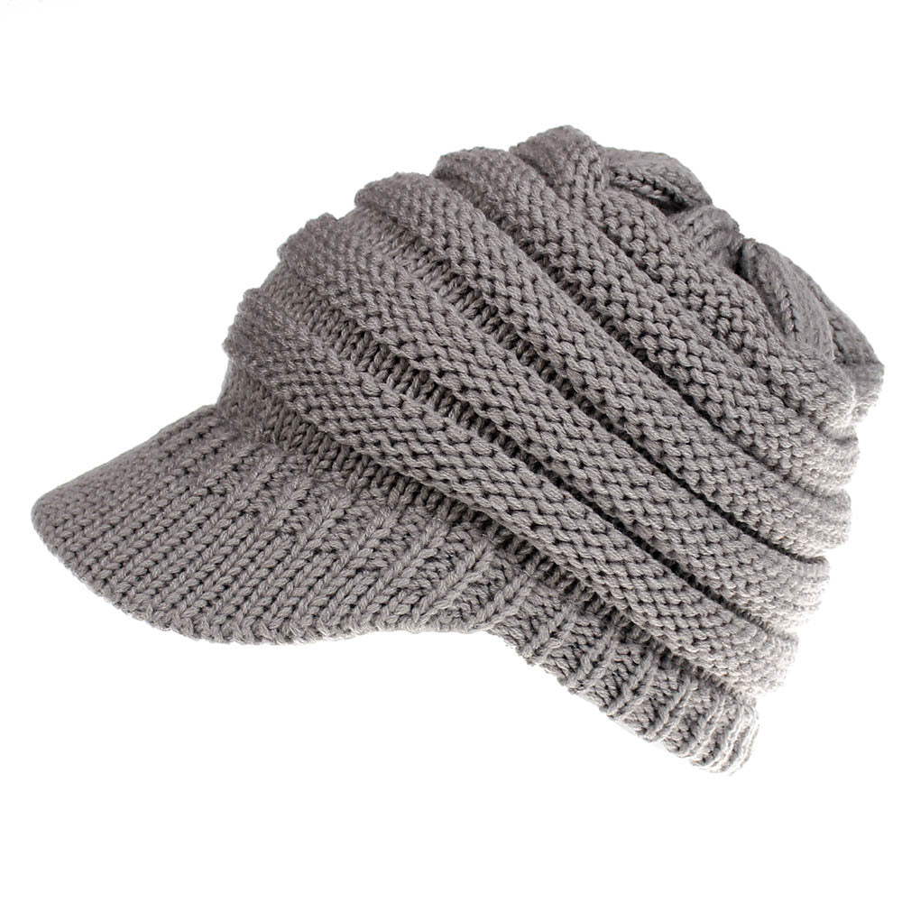 Cozy Knit Ponytail Beanies for Women: Autumn-Winter Warmth