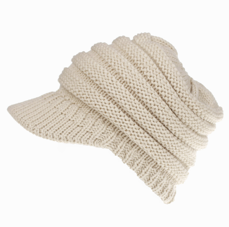 Cozy Knit Ponytail Beanies for Women: Autumn-Winter Warmth