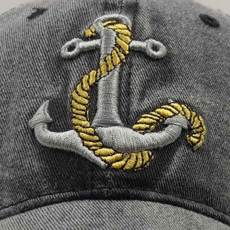 Anchor Embroidered Baseball Cap - Urban Caps