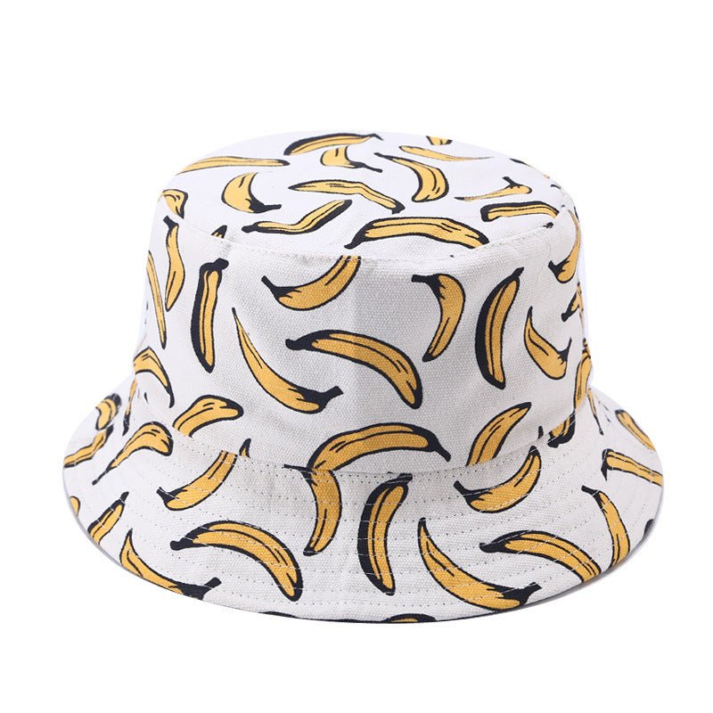 Banana Print with Fisherman's Cap Bowler Hat - Urban Caps