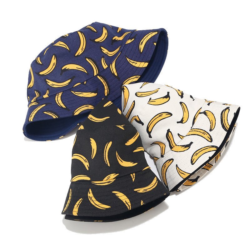 Banana Print with Fisherman's Cap Bowler Hat - Urban Caps