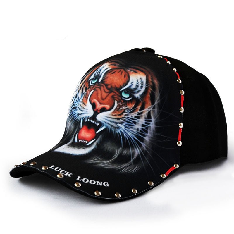 Black Rivet(Green Tiger Head Cap) Baseball Cap - Urban Caps