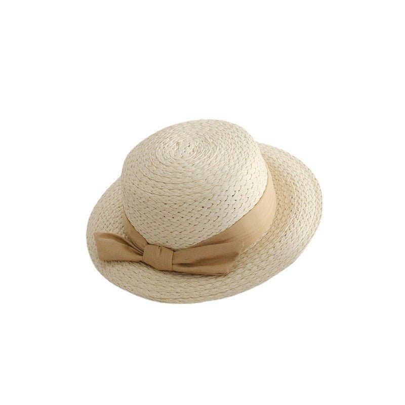 Bow Big Brim Straw Bucket Hat - Urban Caps