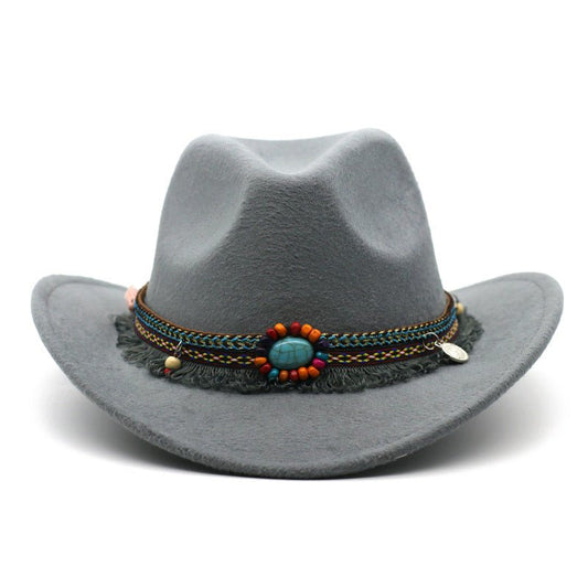 Curled Felt Riding Cowboy Hat - Urban Caps