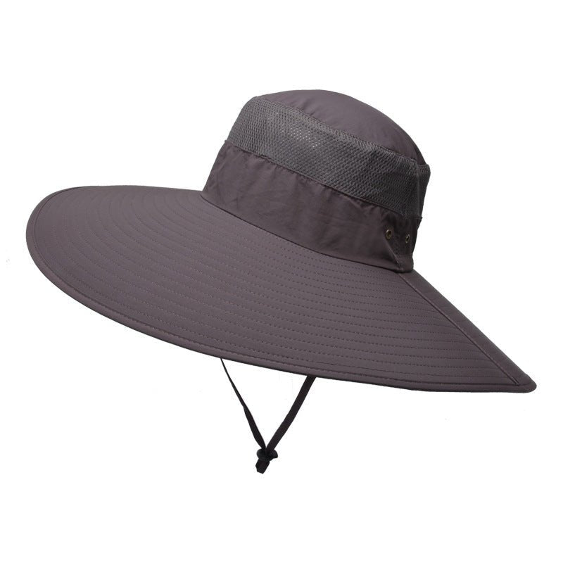 Enlarged Brim Men's Fisherman Hat Waterproof Outdoor Sun Hat Sunscreen Mountaineering Fedoras Hat - Urban Caps