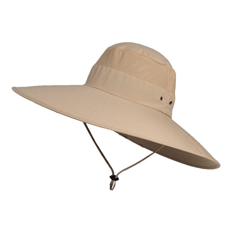 Enlarged Brim Men's Fisherman Hat Waterproof Outdoor Sun Hat Sunscreen Mountaineering Fedoras Hat - Urban Caps