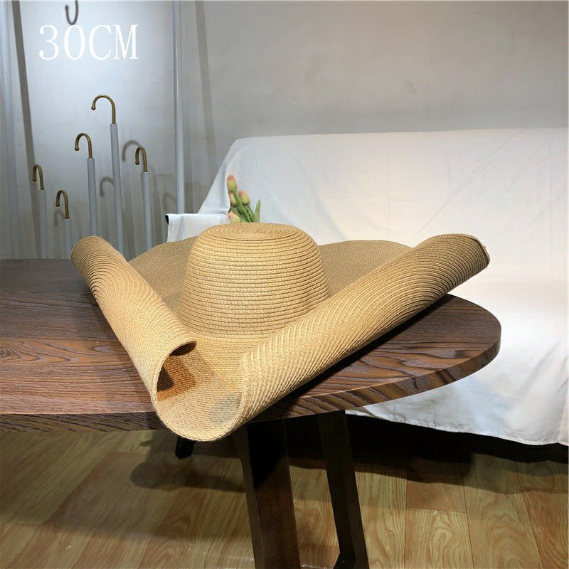 Fashionable Oversized Foldable Straw Hat - Urban Caps