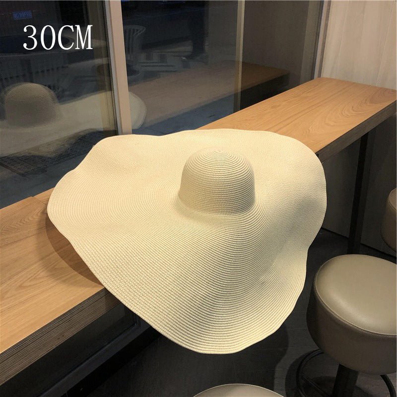 Fashionable Oversized Foldable Straw Hat - Urban Caps