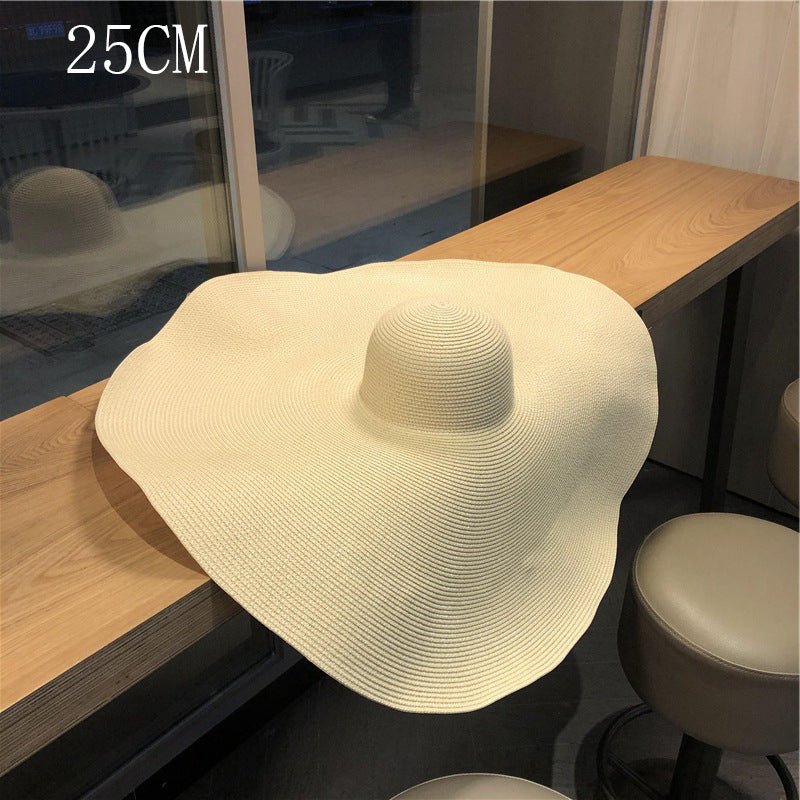 Fashionable Oversized Foldable Straw Hat - Urban Caps