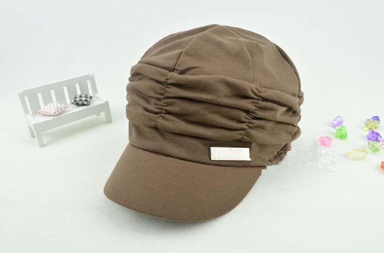 Flat Top Duck Tongue Pleated Beret Flat Cap - Urban Caps