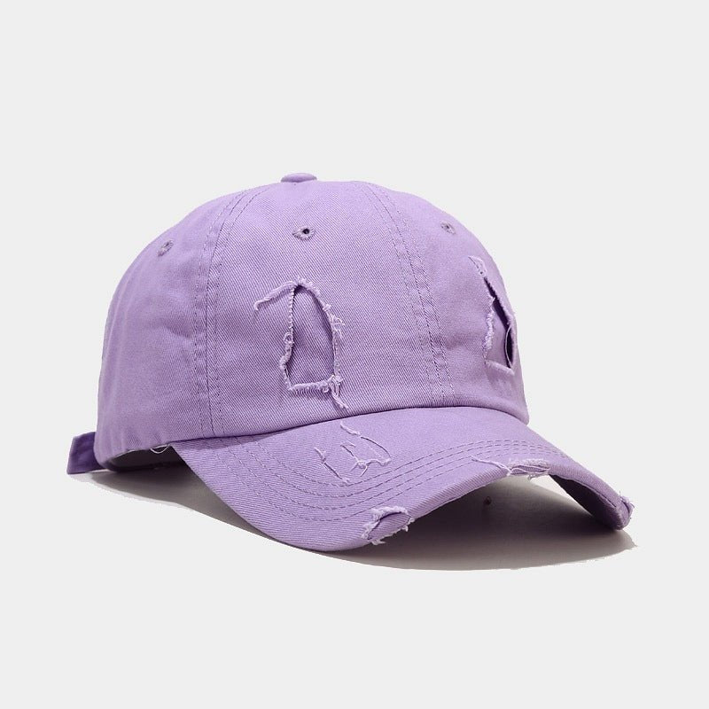 Frayed Washed Baseball Cap - Urban Caps