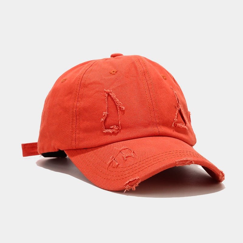 Frayed Washed Baseball Cap - Urban Caps