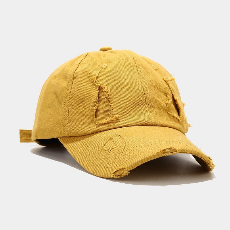 Frayed Washed Baseball Cap - Urban Caps