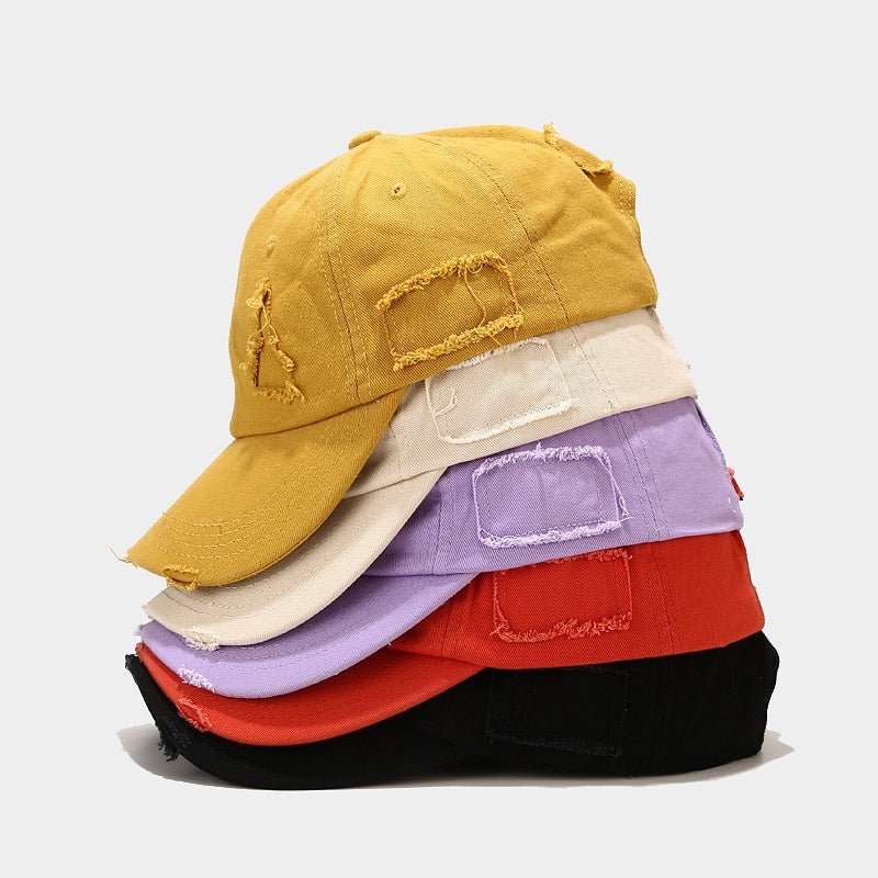 Frayed Washed Baseball Cap - Urban Caps