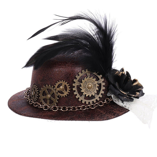 Halloween Gothic Mini Top Hat Steampunk Little Bowler Hat - Urban Caps