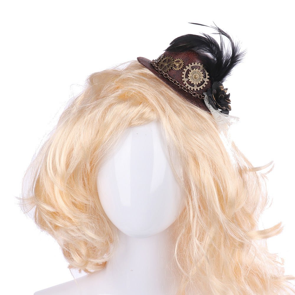 Halloween Gothic Mini Top Hat Steampunk Little Bowler Hat - Urban Caps