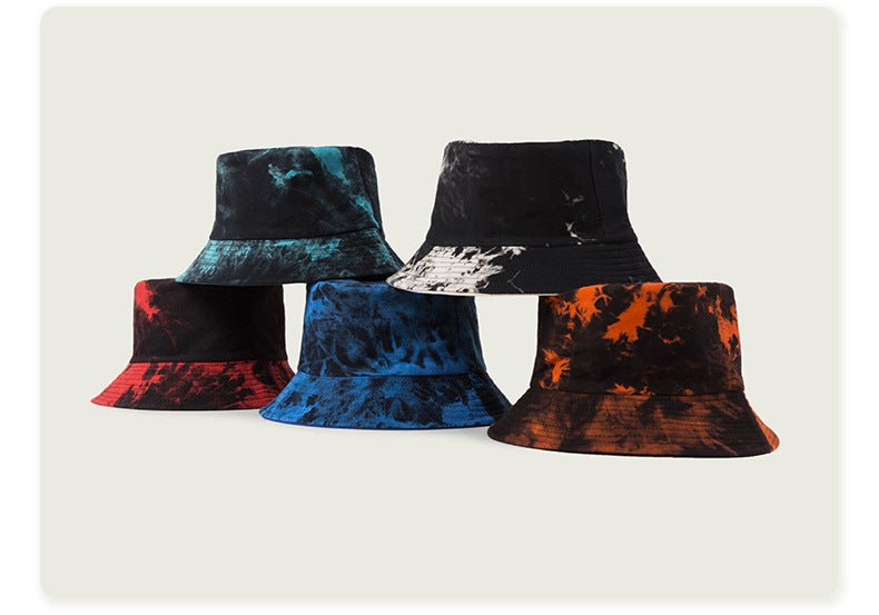 Irregular Tie-dye Potted Hat Men's Fisherman Hat Double-sided Wearable Hat Fedoras Hat - Urban Caps