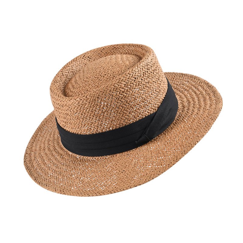 Ladies Hand-woven Flat Straw Hat - Urban Caps