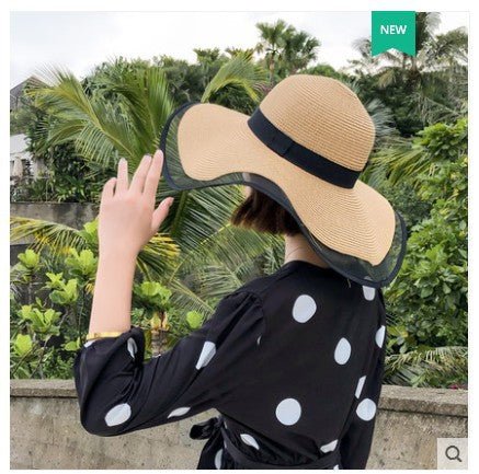 Lady Fashion Woven Organza Straw Hat - Urban Caps