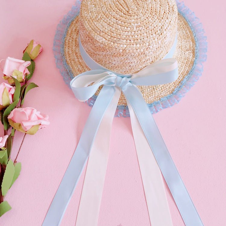 Lolita Lace Straw Hat - Urban Caps