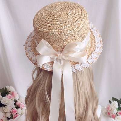 Lolita Lace Straw Hat - Urban Caps