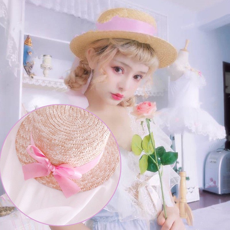 Lolita Lace Straw Hat - Urban Caps