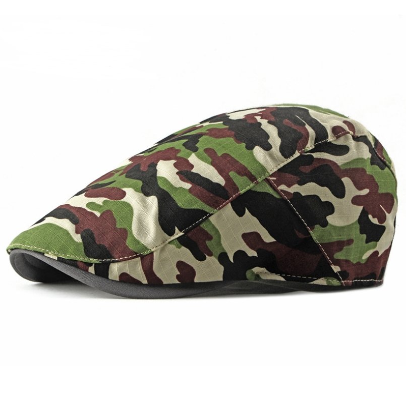 Men's Camouflage Military Cap Flat Cap - Urban Caps