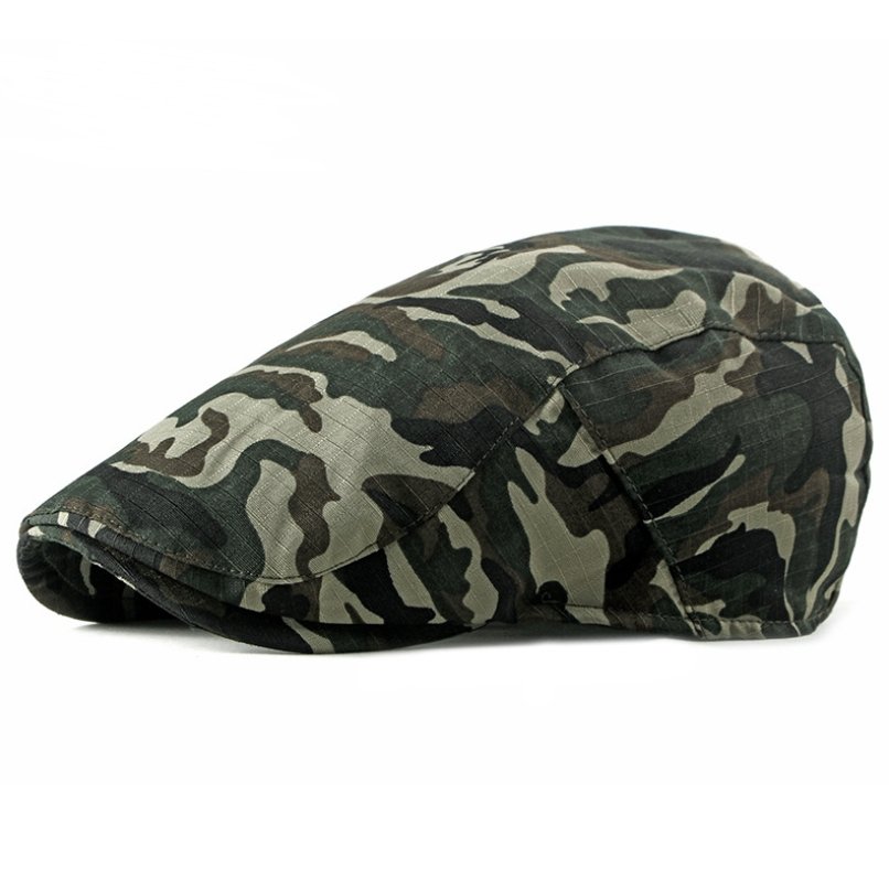 Men's Camouflage Military Cap Flat Cap - Urban Caps