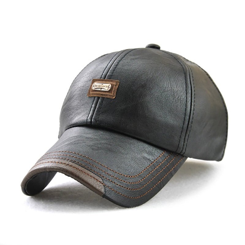 Men's Leather Baseball Cap - Urban Caps