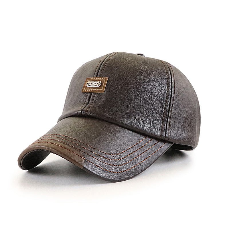 Men's Leather Baseball Cap - Urban Caps