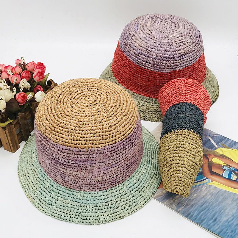 Natural Raffia Handmade Crochet Women's Foldable Bowler Hat - Urban Caps