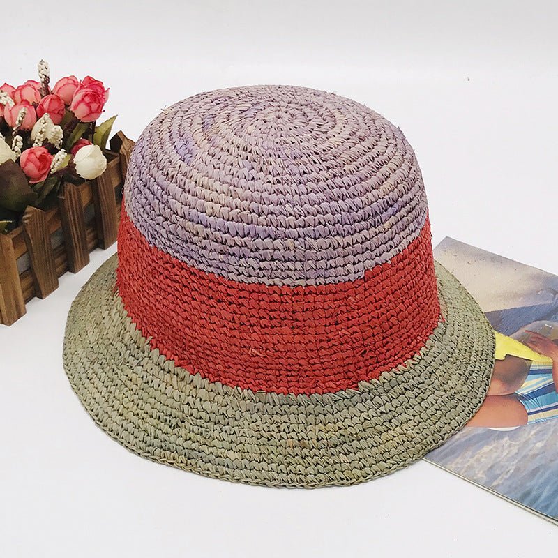 Natural Raffia Handmade Crochet Women's Foldable Bowler Hat - Urban Caps