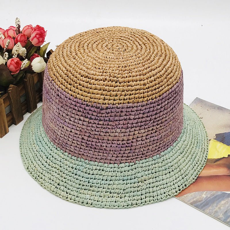 Natural Raffia Handmade Crochet Women's Foldable Bowler Hat - Urban Caps