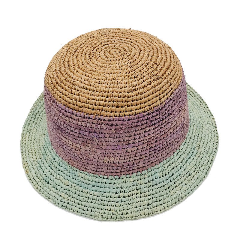 Natural Raffia Handmade Crochet Women's Foldable Bowler Hat - Urban Caps