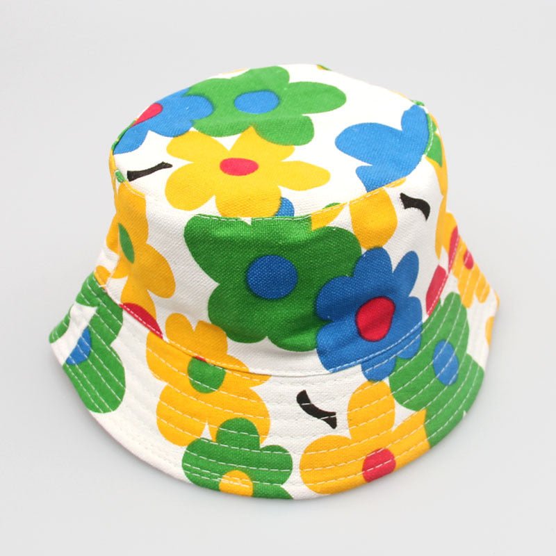 New Children's Flower Sun Casual Bucket Hat - Urban Caps