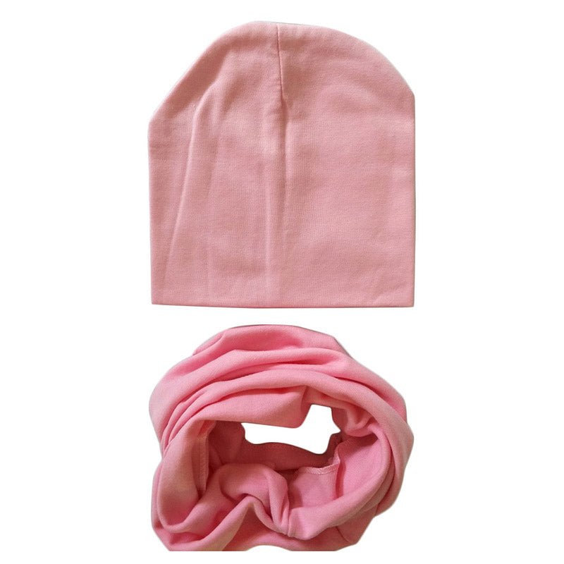 Newborn Baby Hat Scarf Set Bonnet Soft Cotton Warm Cap Kids Children - Urban Caps