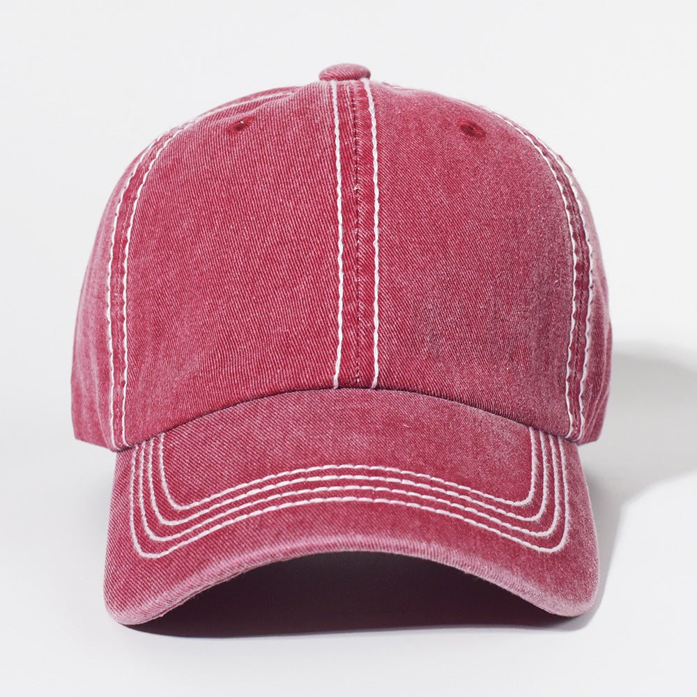 Pure Cotton Solid Color Washed Baseball Hat - Urban Caps