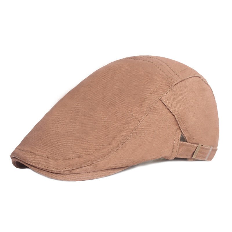 Solid Color Peaked Cap, Literary Youth Beret Flat Cap - Urban Caps