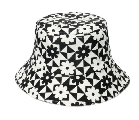 Spring And Summer Geometric Lattice Flowers Sun Female Fisherman Hat Bowler Hat - Urban Caps