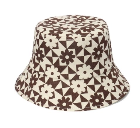 Spring And Summer Geometric Lattice Flowers Sun Female Fisherman Hat Bowler Hat - Urban Caps