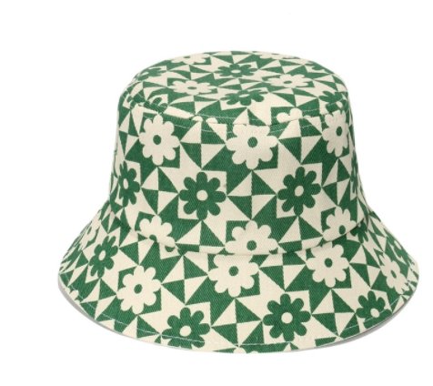 Spring And Summer Geometric Lattice Flowers Sun Female Fisherman Hat Bowler Hat - Urban Caps