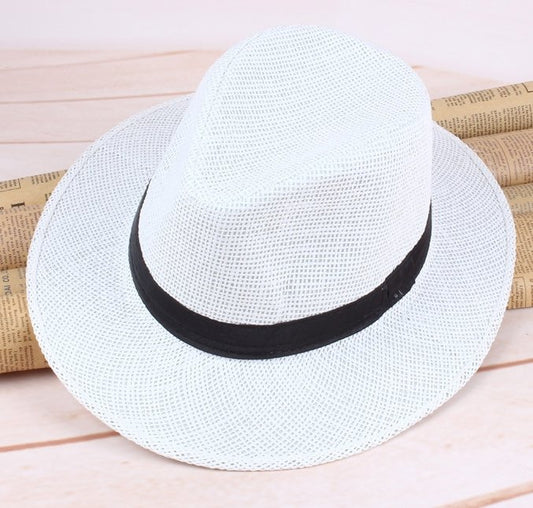 Straw Cowboy Hat Outdoor Sunshade Knight Cowboy Hat - Urban Caps