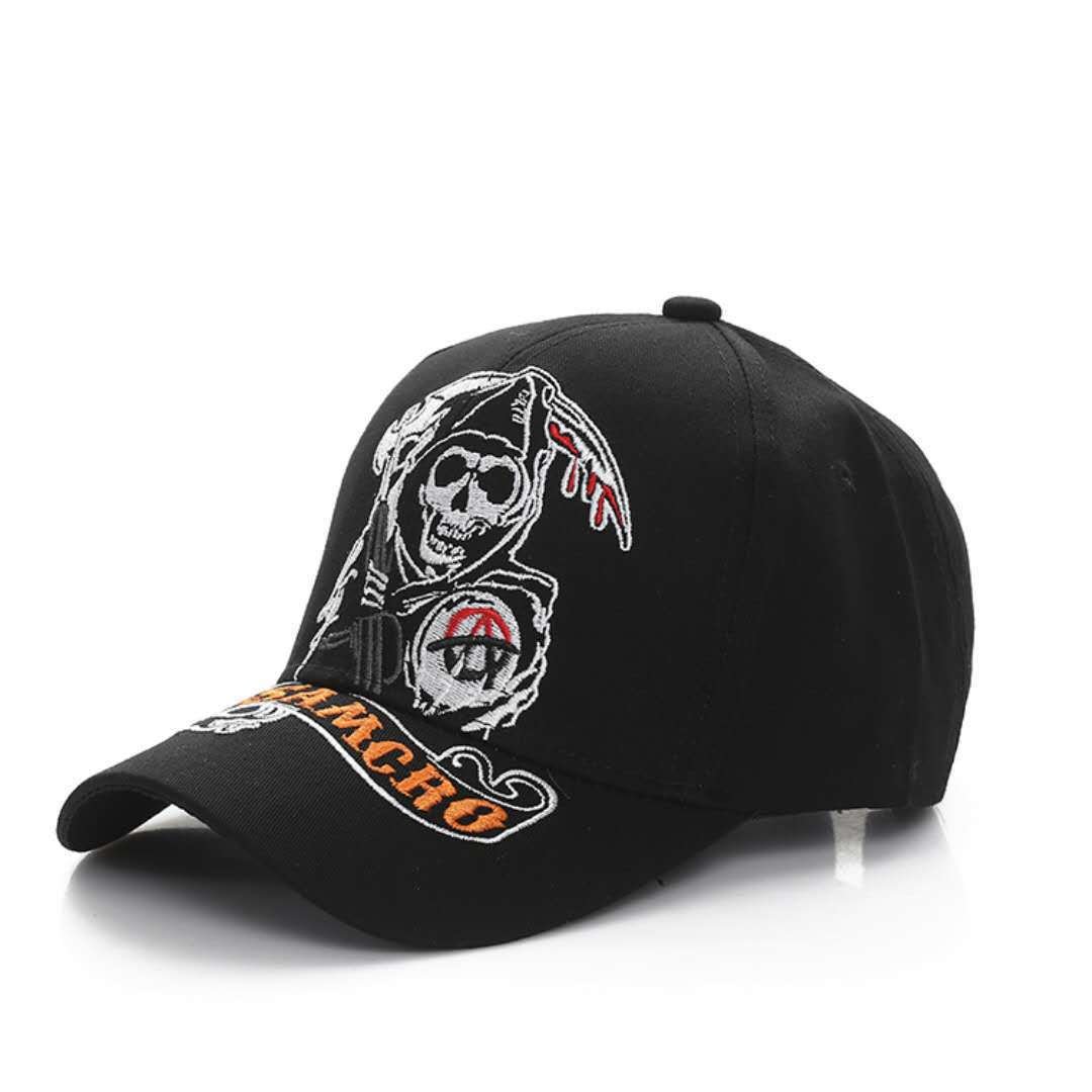 Visor Skull Embroidered Baseball Cap - Urban Caps