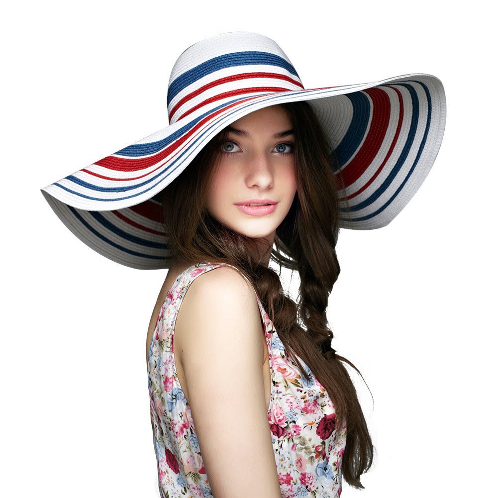 Women's Spring And Summer Big Brim Straw Hat For Leisure Travel Hat - Urban Caps