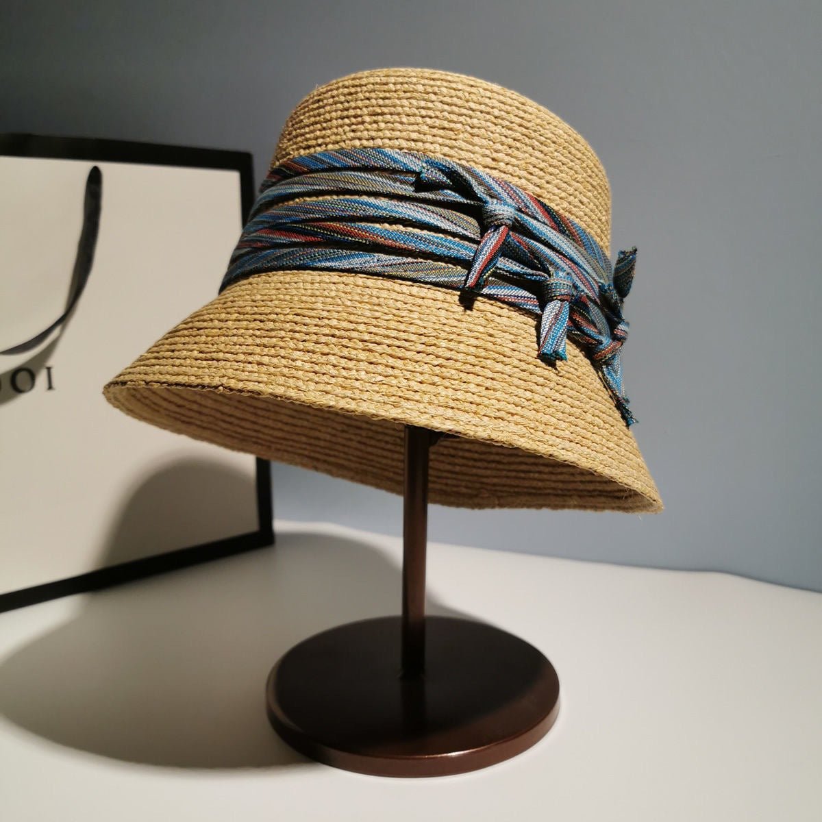 Women's Straw Hat Thin Bucket Hat - Urban Caps