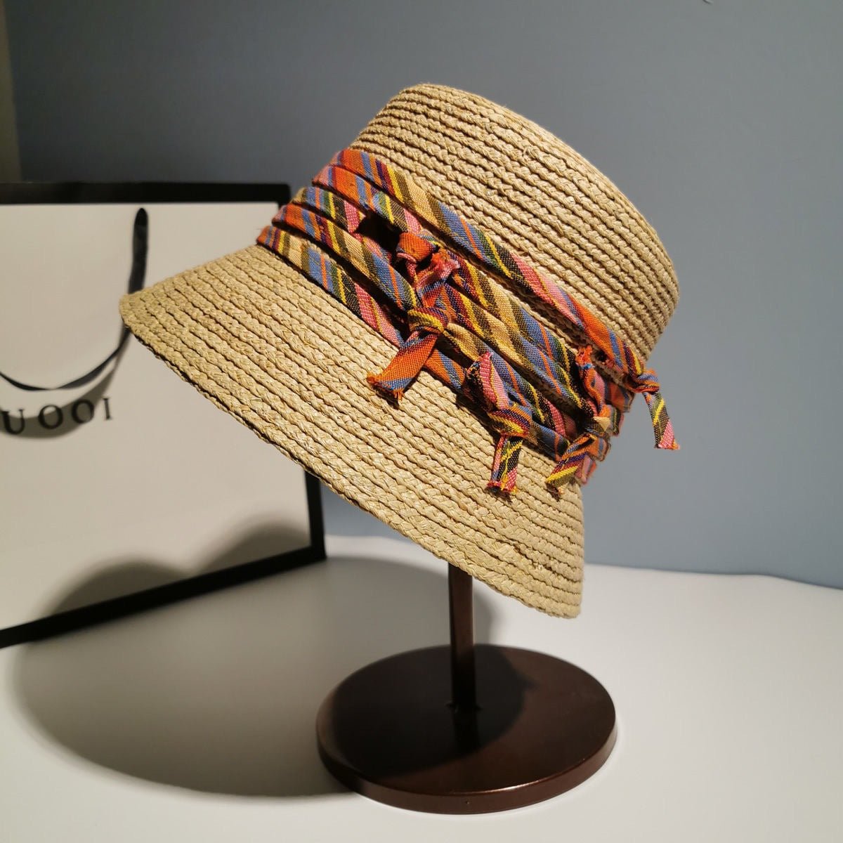 Women's Straw Hat Thin Bucket Hat - Urban Caps