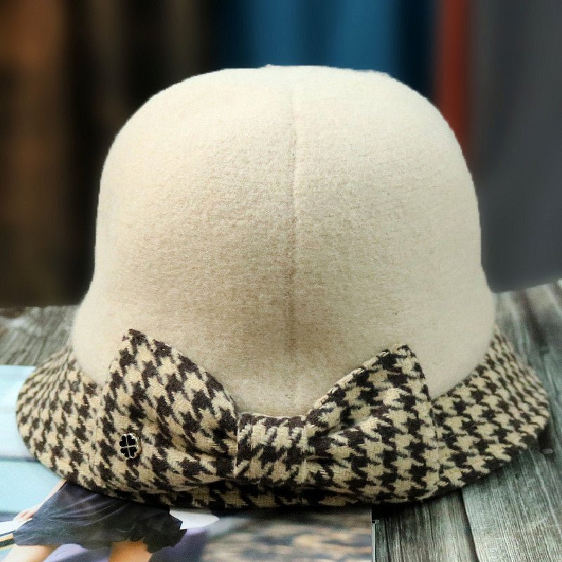 Women's Warm Casual Bow Bucket Hat - Urban Caps